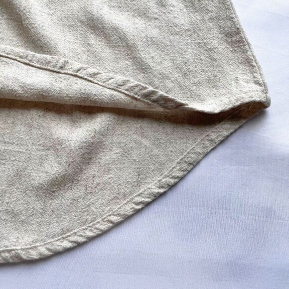 AMANDA MOSS NEALA LINEN BLEND TUNIC TOP IN OATMEAL CREAM - XS - Picture 10 of 11